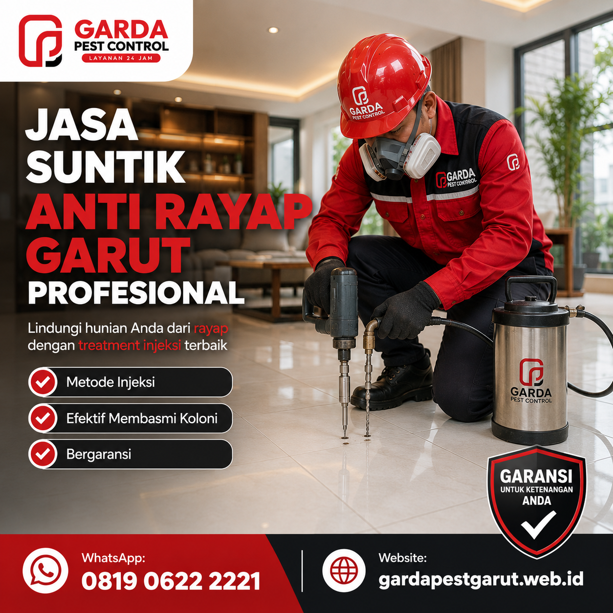 Jasa Anti Rayap Garut Bergaransi Garut: Perlindungan Garda Pest Control