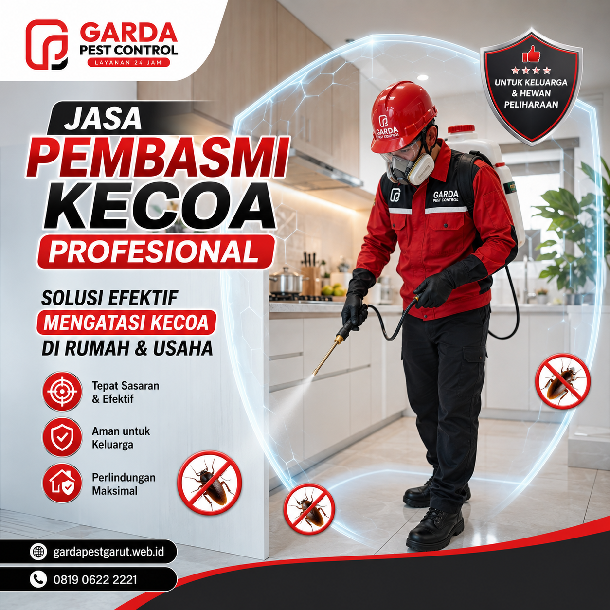 Jasa Pembasmi Kecoa di Mobil Garut Garansina 3 Bulan