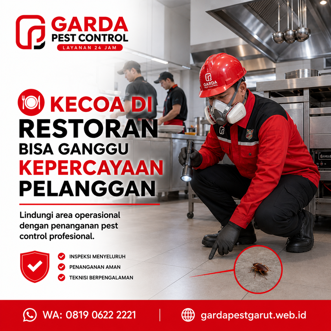 Layanan Pembasmi Kecoa untuk Restoran di Garut yang Tepat untuk Dapur Bersih dan Operasional Lancar